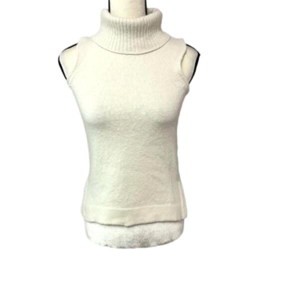 J. Crew Mercantile Fuzzy Wool Sleeveless Turtleneck Sweater Top Size S #1935 - Picture 1 of 8